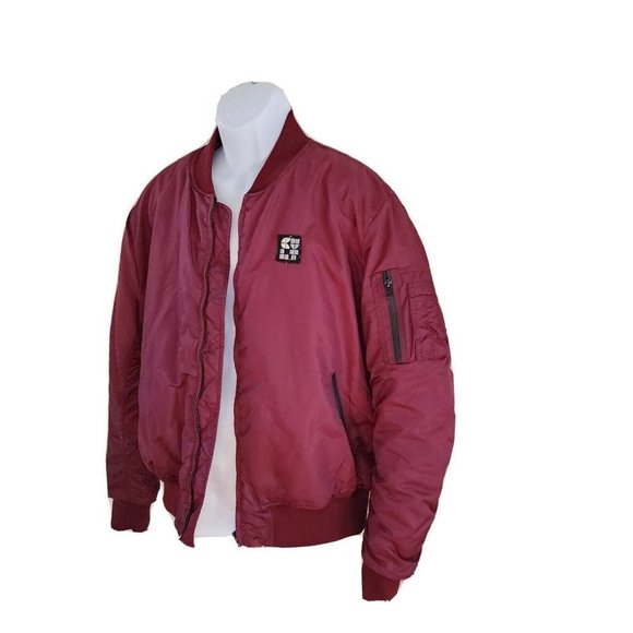 Cult of Individuality Men’s Maroon (gold quilt inside) Bomber Jacket Size XL - Picture 12 of 16